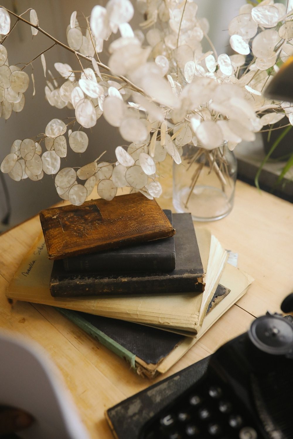 Image of Typewriter and Journals