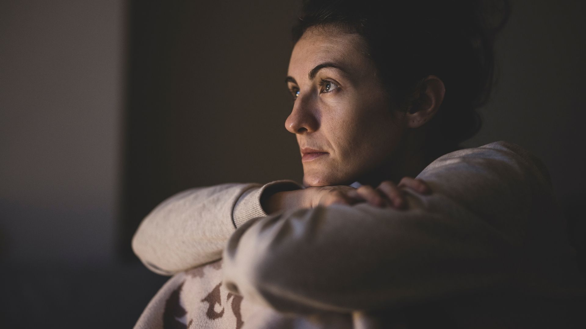 Woman sitting in Contemplation